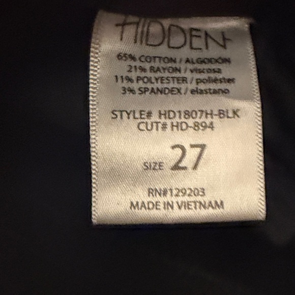 Hidden Jeans Black Distressed Women's Size 27 - Picture 10 of 10